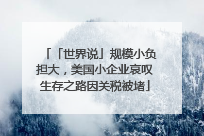 「世界说」规模小负担大，美国小企业哀叹生存之路因关税被堵