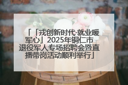 「戎创新时代·就业暖军心」2025年铜仁市退役军人专场招聘会暨直播带岗活动顺利举行