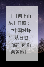 「海上山东」日照：“中国对虾” 从日照“游”向沿海各地