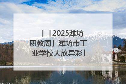 「2025潍坊职教周」潍坊市工业学校大放异彩