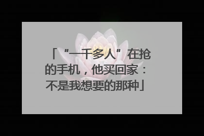 “一千多人”在抢的手机，他买回家：不是我想要的那种