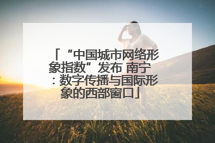 “中国城市网络形象指数”发布 南宁：数字传播与国际形象的西部窗口