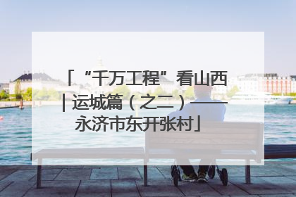 “千万工程”看山西｜运城篇（之二）——永济市东开张村