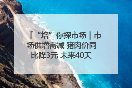 “培”你探市场｜市场供增需减 猪肉价同比降3元 未来40天便宜猪肉敞开吃