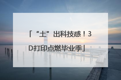 “土”出科技感！3D打印点燃毕业季