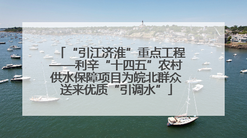 “引江济淮”重点工程——利辛“十四五”农村供水保障项目为皖北群众送来优质“引调水”