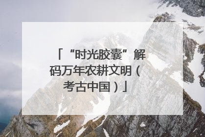 “时光胶囊”解码万年农耕文明（考古中国）