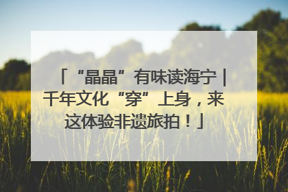 “晶晶”有味读海宁｜千年文化“穿”上身，来这体验非遗旅拍！