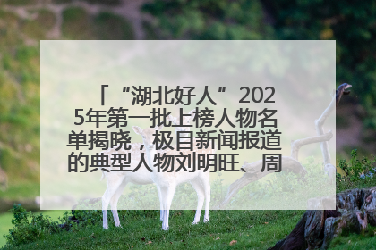“湖北好人”2025年第一批上榜人物名单揭晓，极目新闻报道的典型人物刘明旺、周亮亮榜上有名