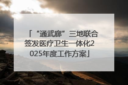“通武廊”三地联合签发医疗卫生一体化2025年度工作方案