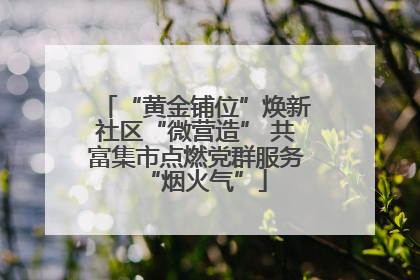 “黄金铺位”焕新社区“微营造” 共富集市点燃党群服务“烟火气”