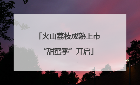 火山荔枝成熟上市 “甜蜜季”开启