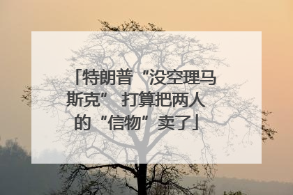 特朗普“没空理马斯克” 打算把两人的“信物”卖了
