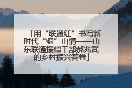 用“联通红”书写新时代“疆”山情——山东联通援疆干部郝兆武的乡村振兴答卷