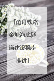 甬舟铁路金塘海底隧道建设稳步推进