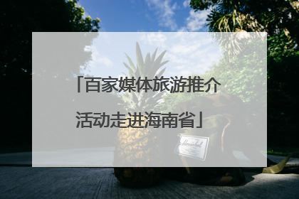 百家媒体旅游推介活动走进海南省
