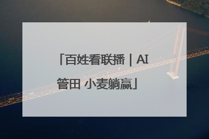 百姓看联播｜AI管田 小麦躺赢