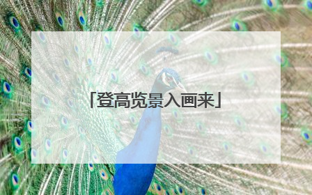 登高览景入画来