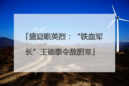 盛夏瞻英烈：“铁血军长”王德泰令敌胆寒