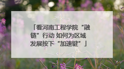 看河南工程学院“融链”行动 如何为区域发展按下“加速键”