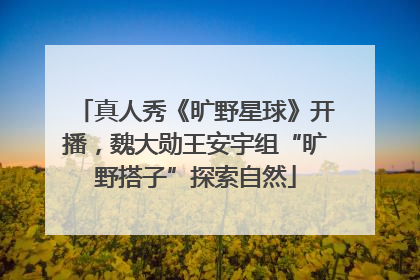 真人秀《旷野星球》开播，魏大勋王安宇组“旷野搭子”探索自然