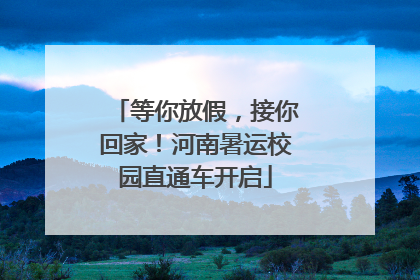 等你放假，接你回家！河南暑运校园直通车开启