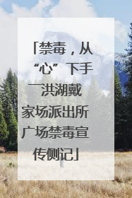 禁毒，从“心”下手――洪湖戴家场派出所广场禁毒宣传侧记