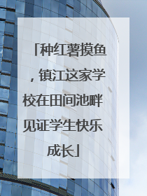种红薯摸鱼，镇江这家学校在田间池畔见证学生快乐成长