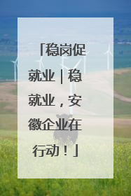 稳岗促就业｜稳就业，安徽企业在行动！