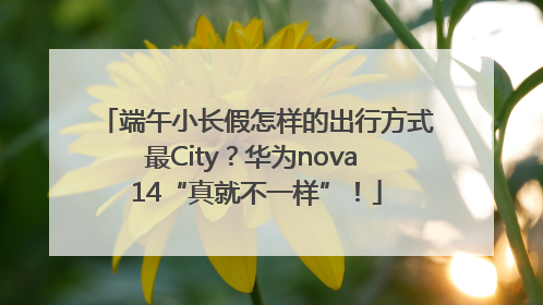 端午小长假怎样的出行方式最City？华为nova 14“真就不一样”！
