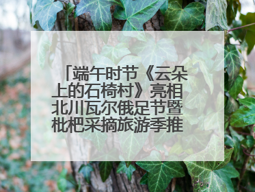 端午时节《云朵上的石椅村》亮相北川瓦尔俄足节暨枇杷采摘旅游季推介活动