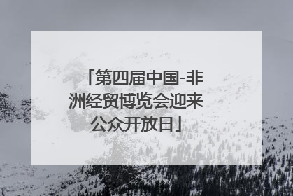 第四届中国-非洲经贸博览会迎来公众开放日