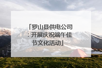 罗山县供电公司：开展庆祝端午佳节文化活动