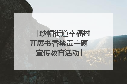 纱帽街道幸福村开展书香禁毒主题宣传教育活动