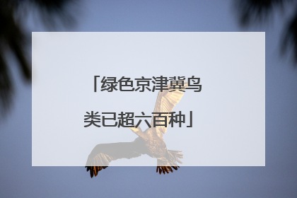 绿色京津冀鸟类已超六百种
