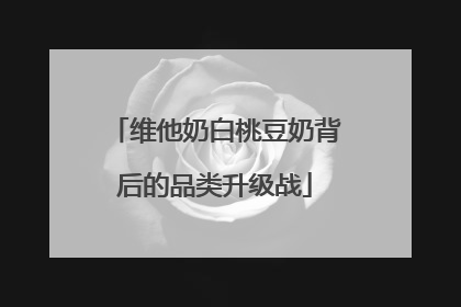 维他奶白桃豆奶背后的品类升级战