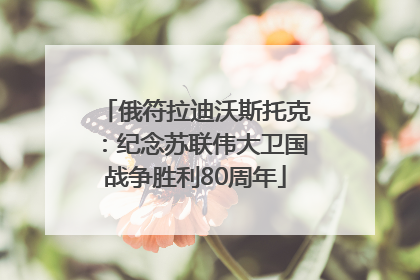 俄符拉迪沃斯托克：纪念苏联伟大卫国战争胜利80周年