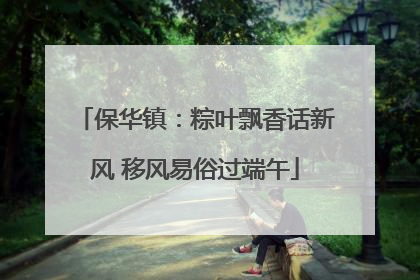 保华镇：粽叶飘香话新风 移风易俗过端午