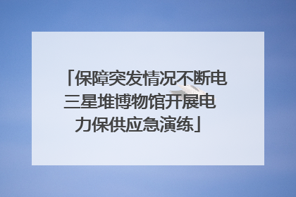 保障突发情况不断电 三星堆博物馆开展电力保供应急演练
