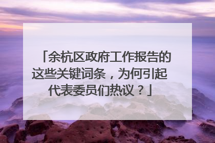 余杭区政府工作报告的这些关键词条，为何引起代表委员们热议？
