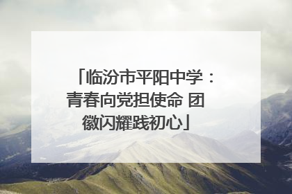 临汾市平阳中学：青春向党担使命 团徽闪耀践初心