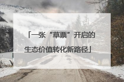 一张“草票”开启的生态价值转化新路径