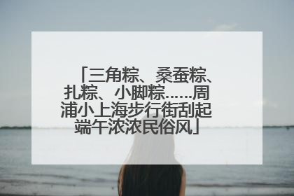 三角粽、桑蚕粽、扎粽、小脚粽……周浦小上海步行街刮起端午浓浓民俗风