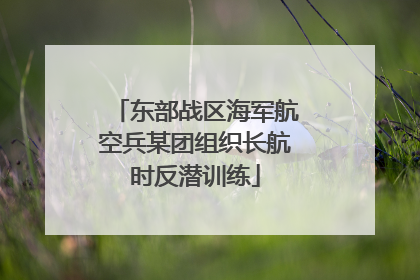 东部战区海军航空兵某团组织长航时反潜训练