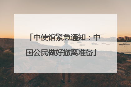 中使馆紧急通知：中国公民做好撤离准备
