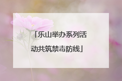 乐山举办系列活动共筑禁毒防线