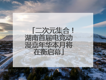 二次元集合！湖南首届电竞动漫嘉年华本月将在衡启幕