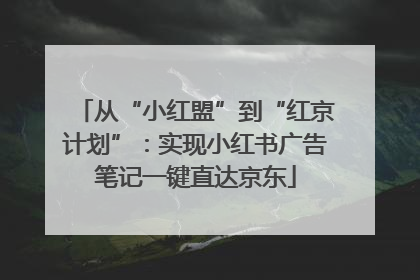 从“小红盟”到“红京计划”：实现小红书广告笔记一键直达京东