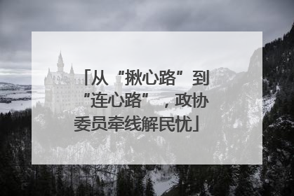 从“揪心路”到“连心路”，政协委员牵线解民忧