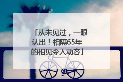 从未见过，一眼认出！相隔65年的相见令人动容